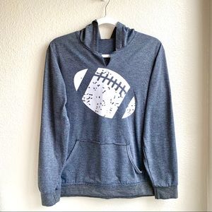 Gray Football Hoodie